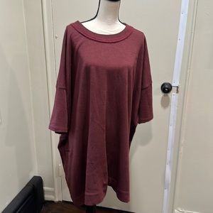 Y-3 Addidas oversized sweat shirt dress  with slit pockets